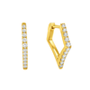 Paige Diamond Huggie Earrings 14K