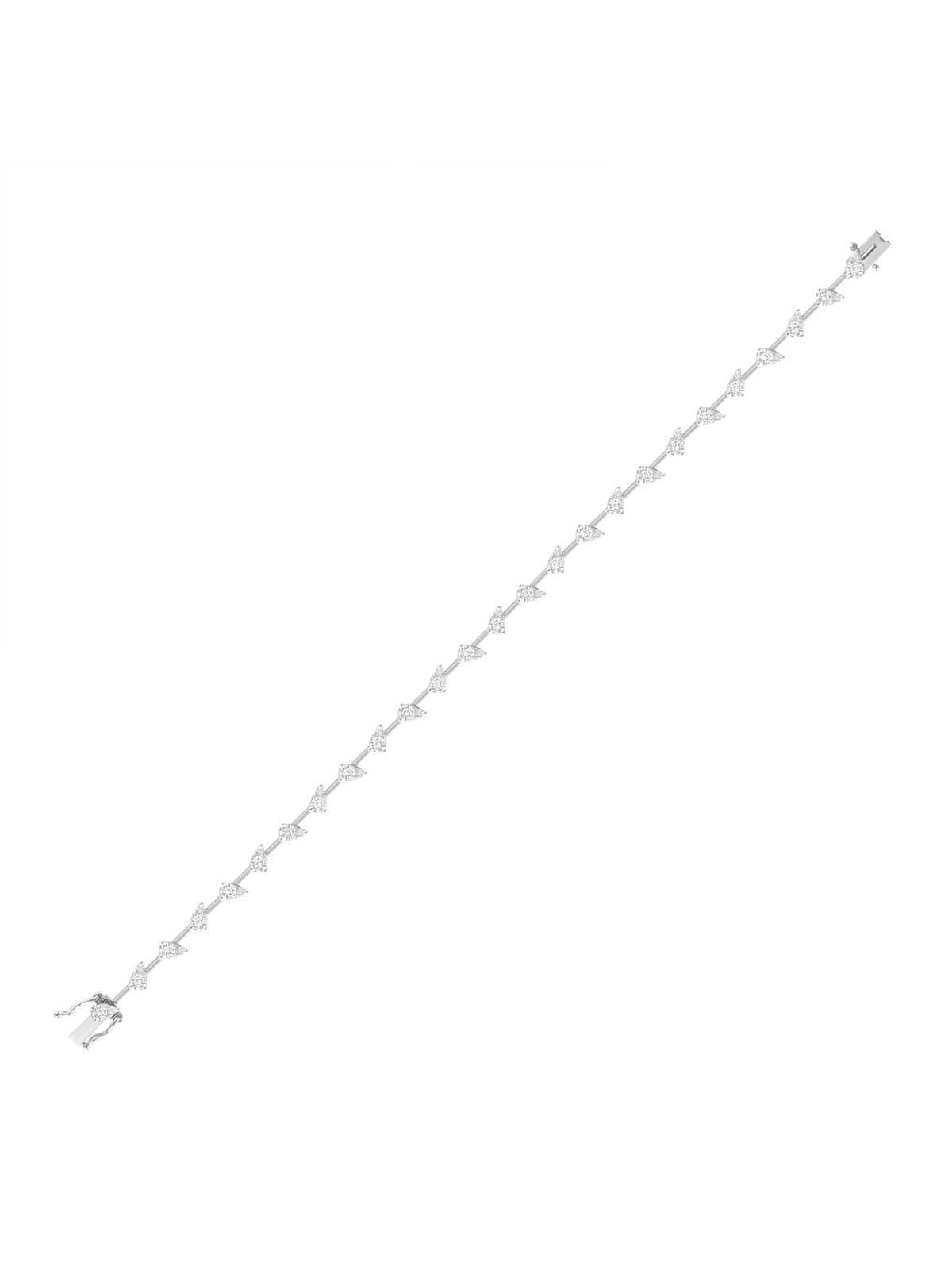 Illusion Pear Diamond Tennis Bracelet 14K - LeMel