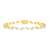 Illusion Pear Diamond Tennis Bracelet 14K