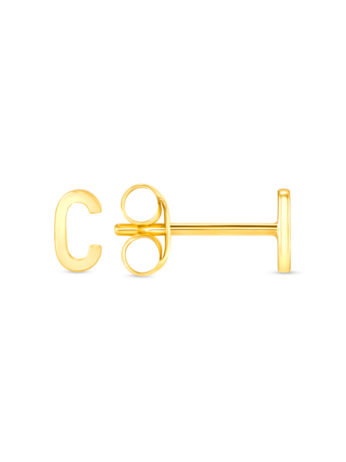 Initial Stud Earring 14K