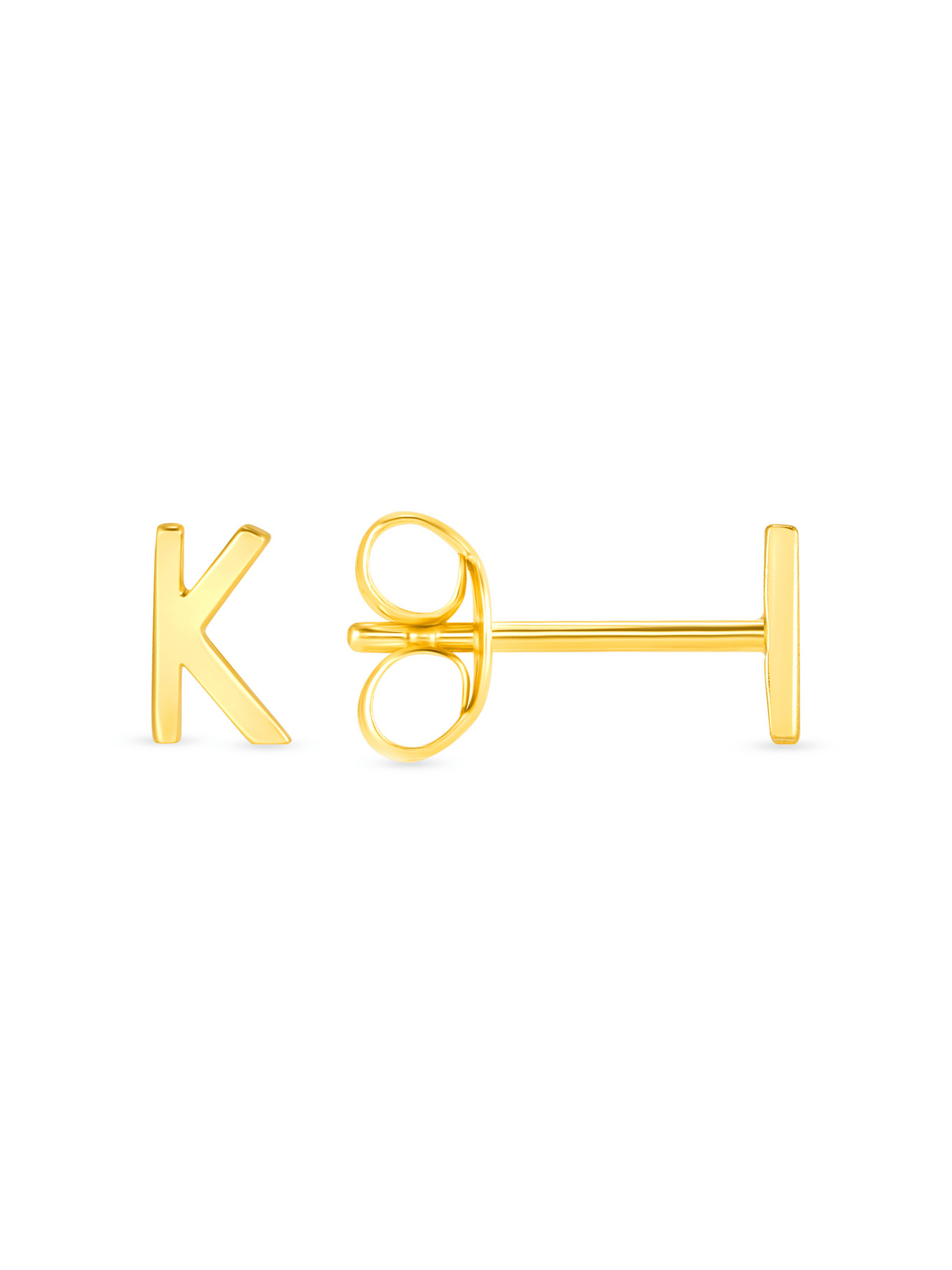Initial Stud Earring 14K