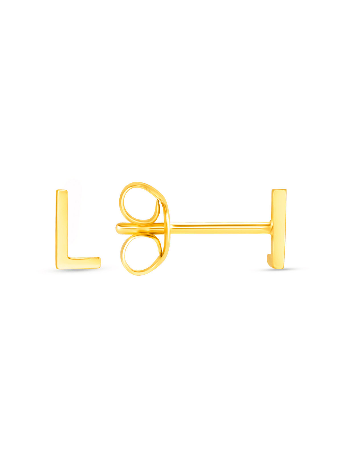 Initial Stud Earring 14K