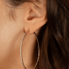 Inside Out Diamond Hoop Earrings 14K - LeMel