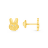 Kid Bunny Rabbit Stud Earrings 9K
