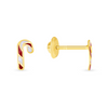 Kid Candy Cane Stud Earrings 14K