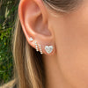 Hazel Heart Lab Diamond Stud Earrings 14K