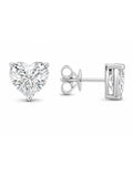 Image of: Hazel Heart Lab Diamond Stud Earrings 14K