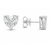 Hazel Heart Lab Diamond Stud Earrings 14K