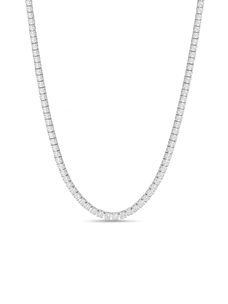 Lab Grown Tennis Necklace 14K
