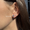 Round Lab Diamond Studs 14K