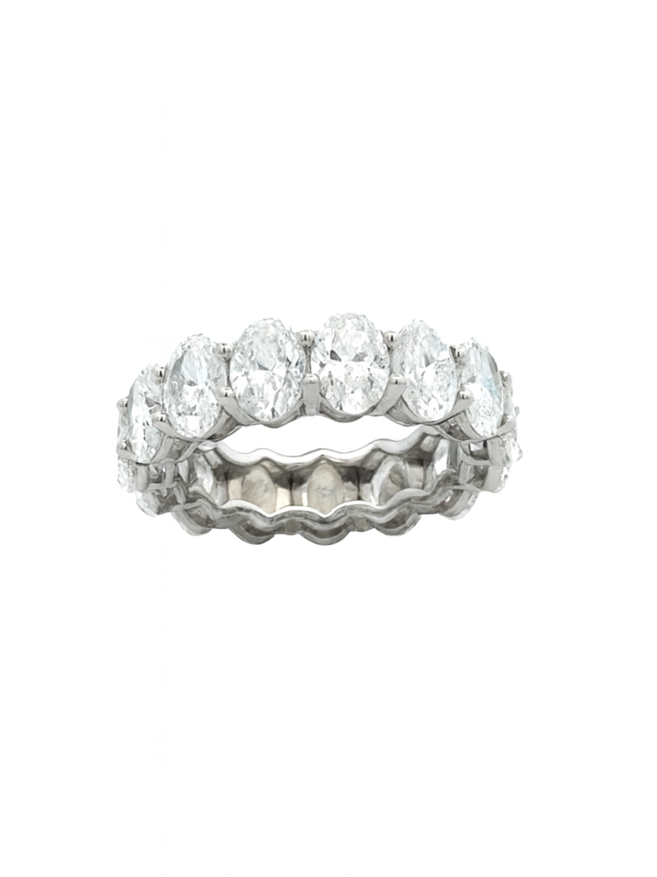 Oval Lab Diamond Eternity Ring 14K