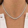Lab Diamond Tennis Necklace 14K 20.13ctw