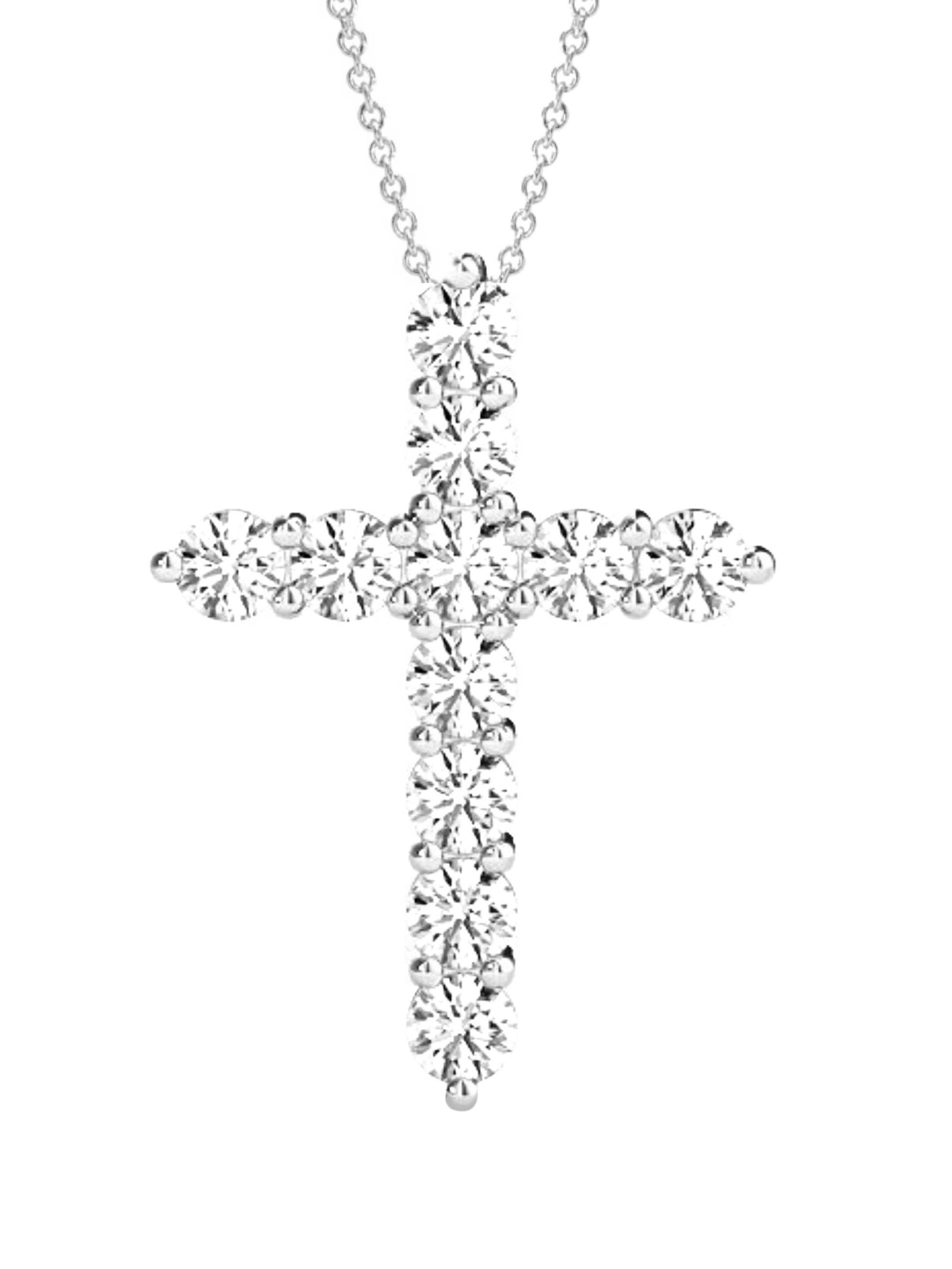 Savannah Diamond Cross Pendant 14K