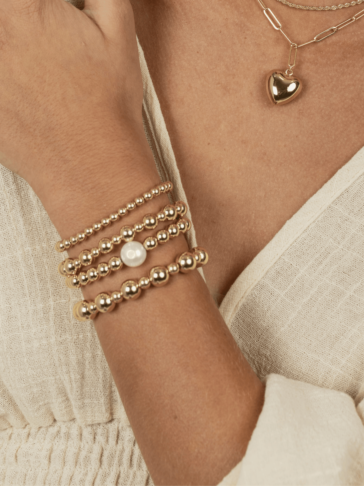 Sydney Pearl Stretch Bracelet - Large