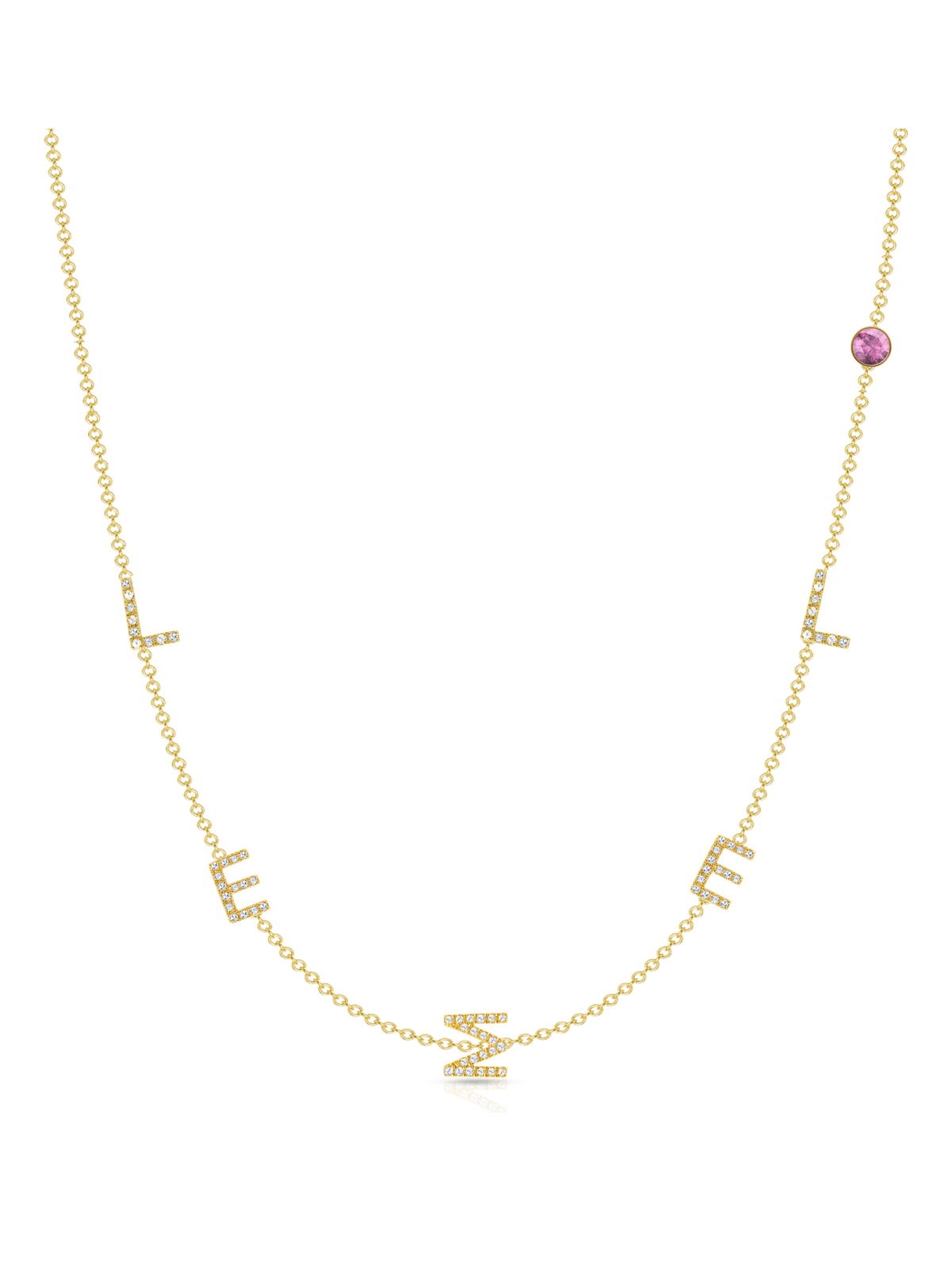 Custom Initial Necklace 14K