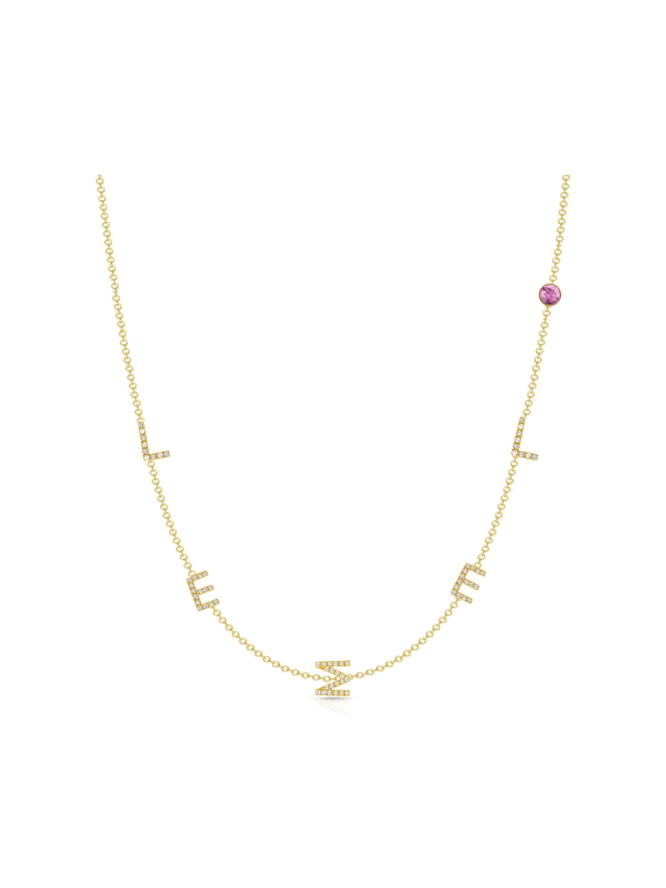 Custom Initial Necklace 14K