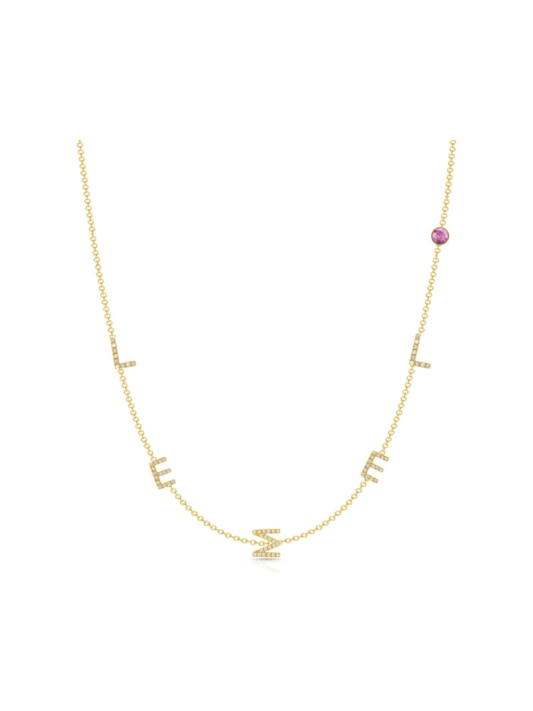Custom Initial Necklace 14K