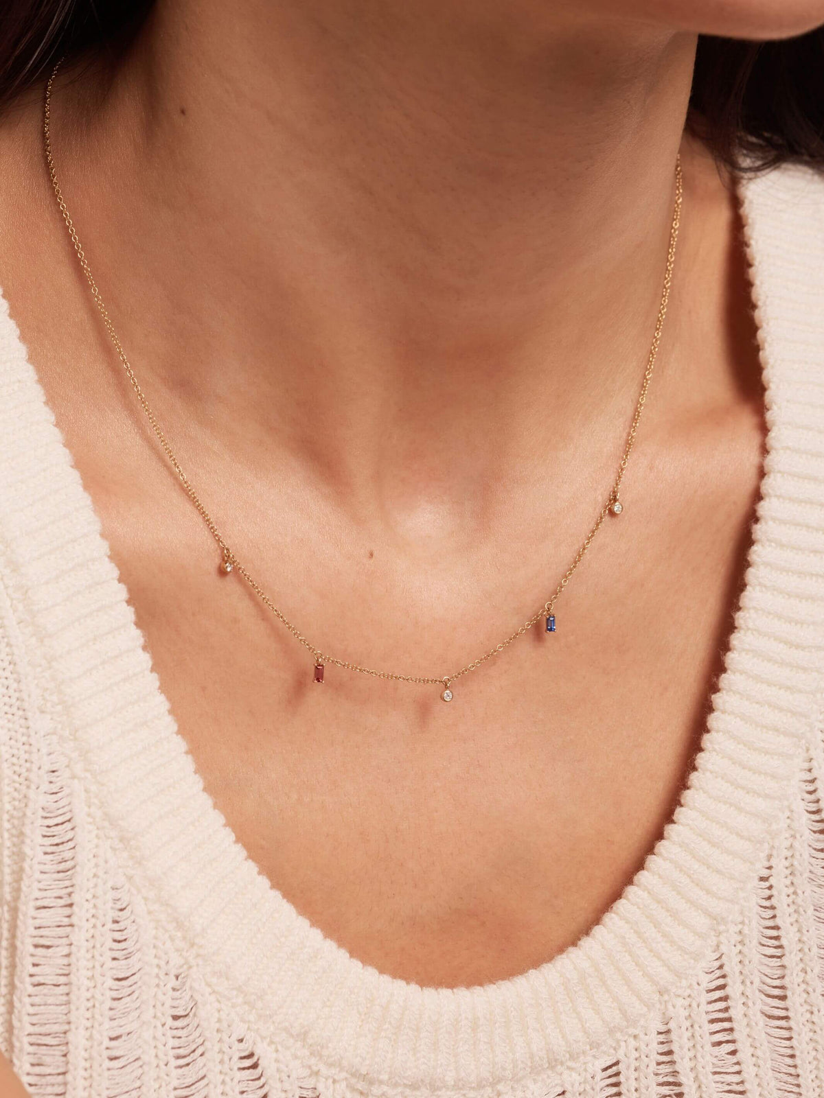 The Birthstone Necklace 14K