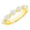 Pear Diamond Half Band (1 ct. tw.) 14K