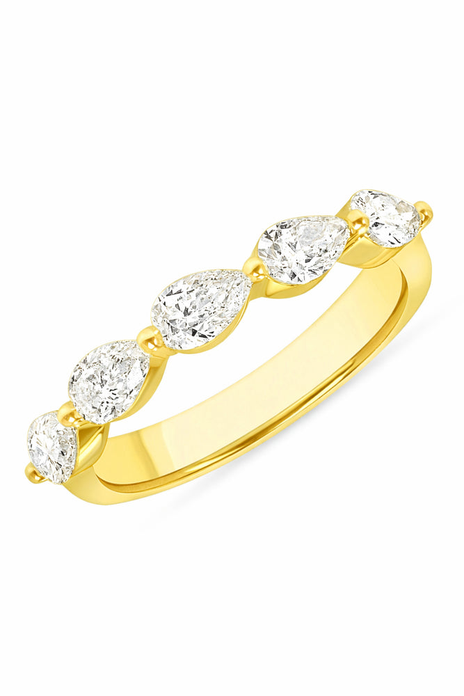 Pear Diamond Half Band (1 ct. tw.) 14K