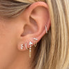 Tory Trio Chain Earrings - Diamond 14K