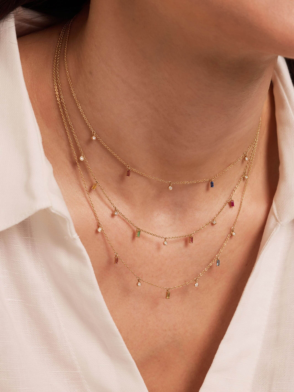 The Birthstone Necklace 14K