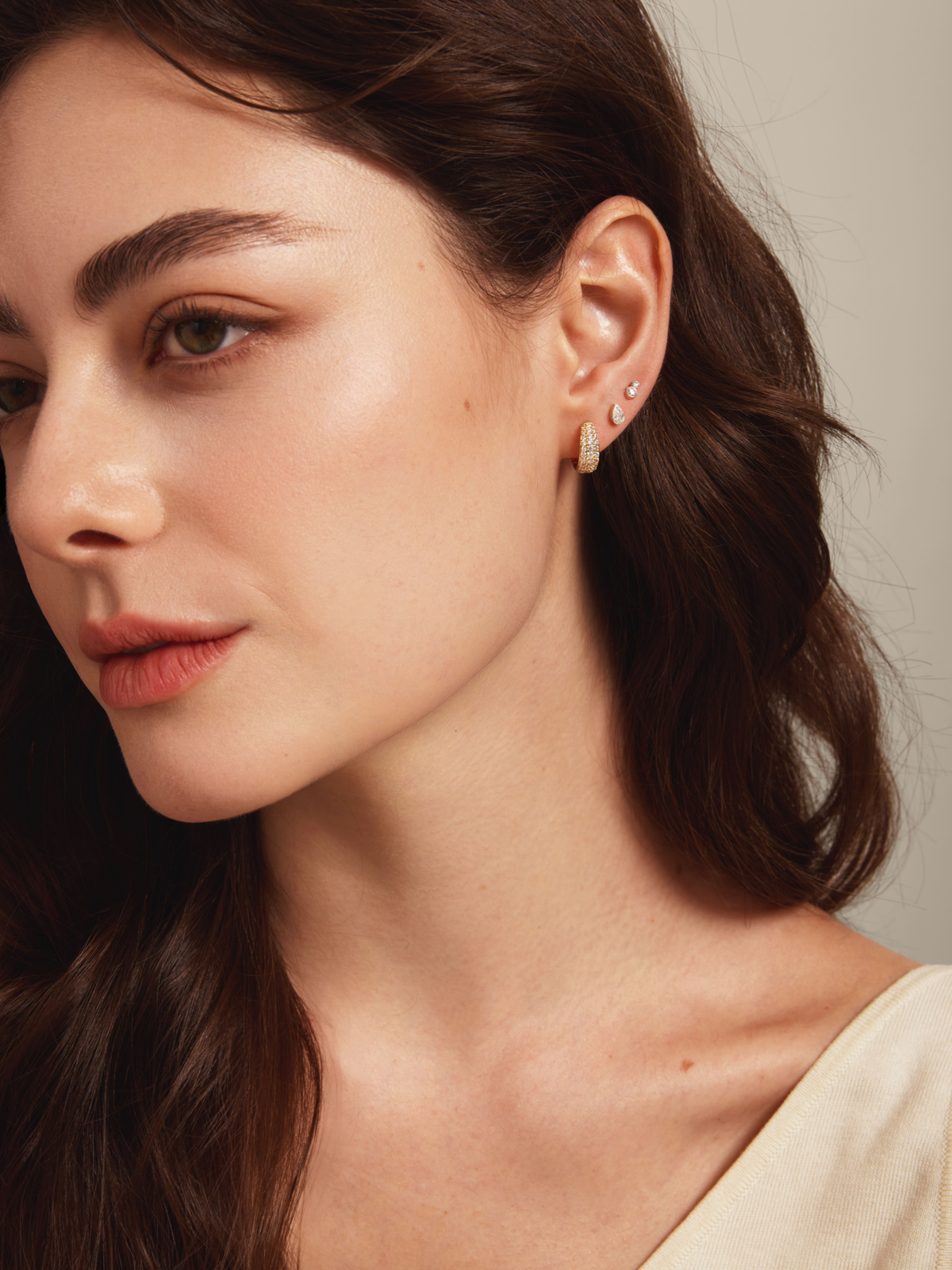 Brooklyn CZ Huggie Earrings