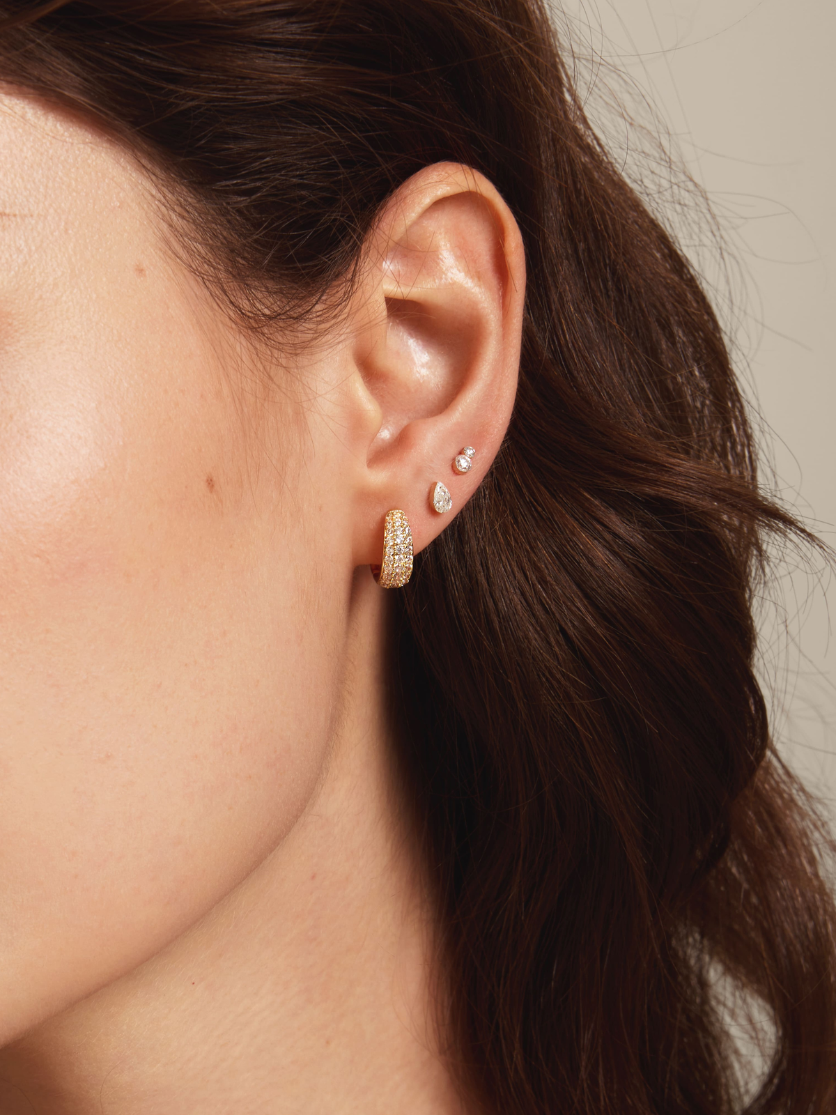 Brooklyn CZ Huggie Earrings