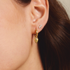 Lucy Heart Charm Huggie Earrings