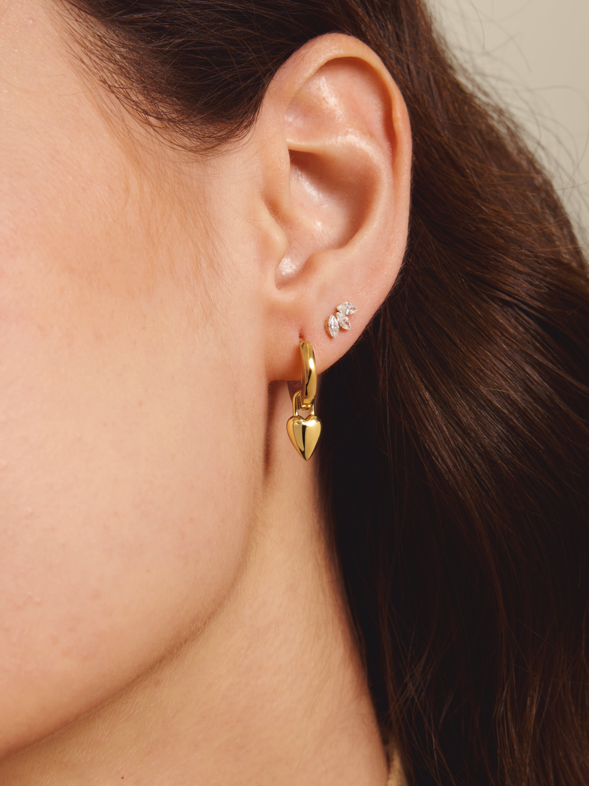 Lotus Lab Diamond Stud Earrings 14K