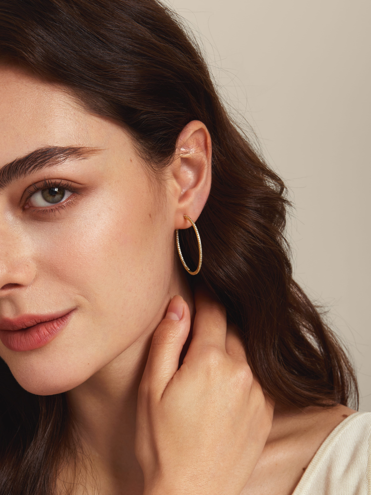 Ophelia CZ Hoop Earrings