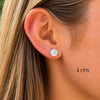 Round Lab Diamond Studs 14K