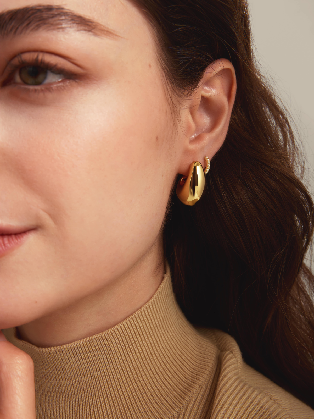 Teardrop Gold Earrings