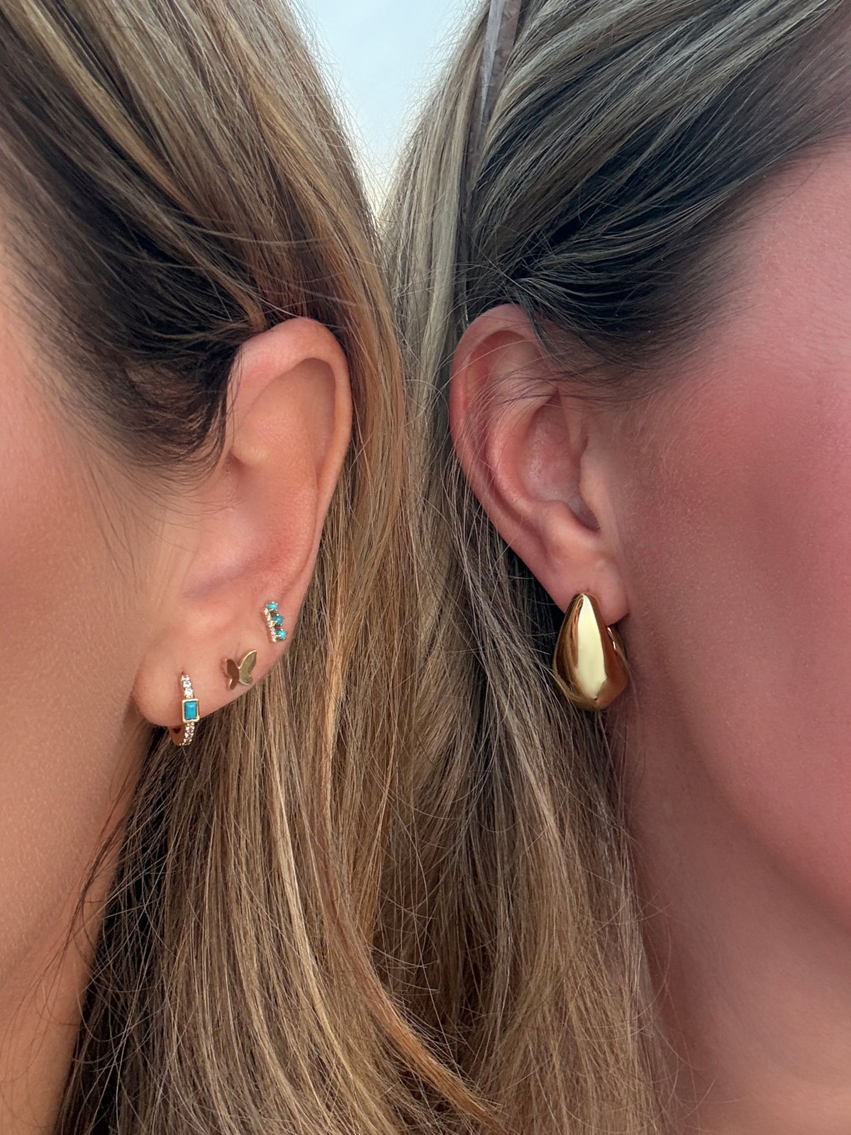 Teardrop Gold Earrings