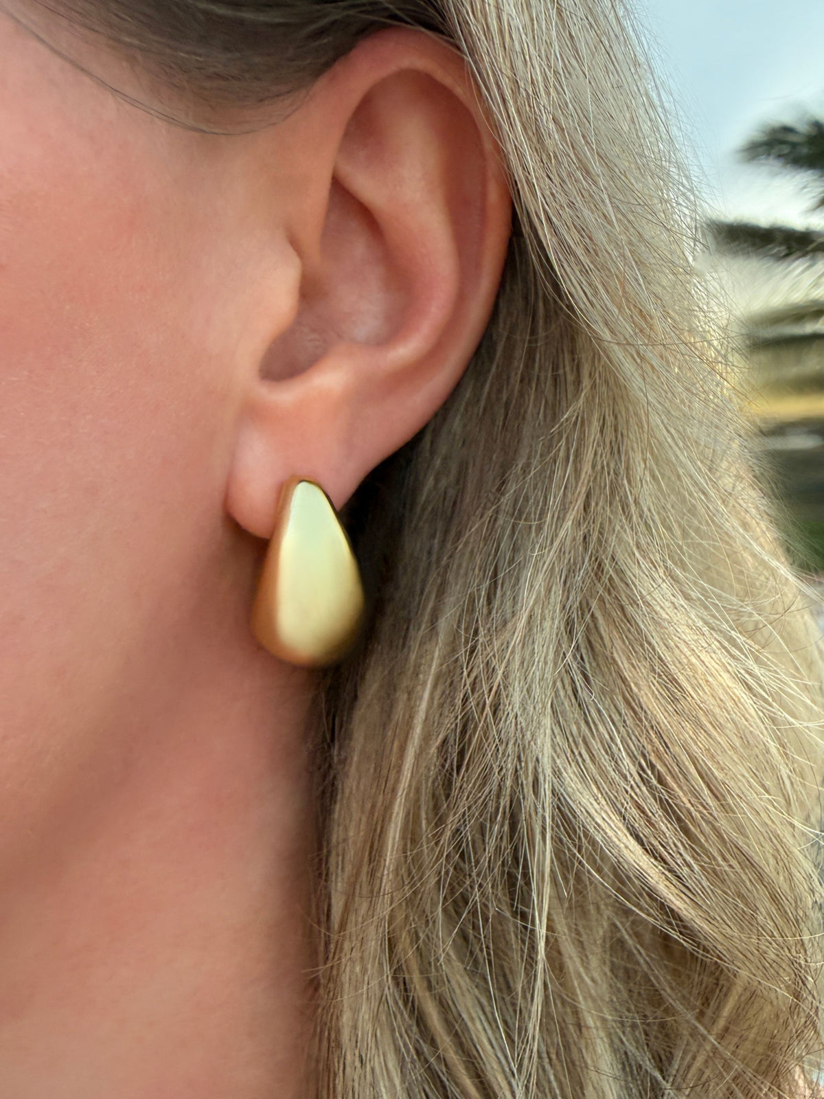 Teardrop Gold Earrings