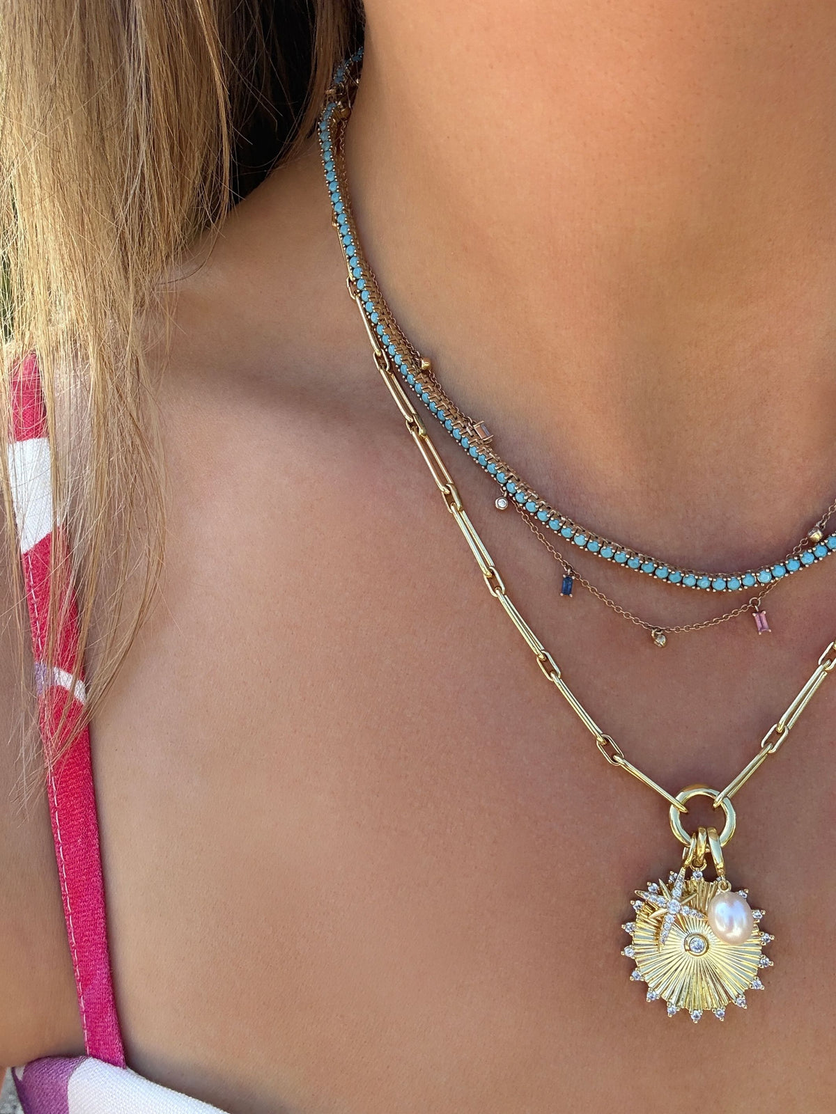 Turquoise Tennis Necklace