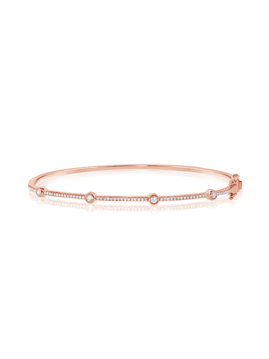 Leslie Diamond Bangle 14K - LeMel
