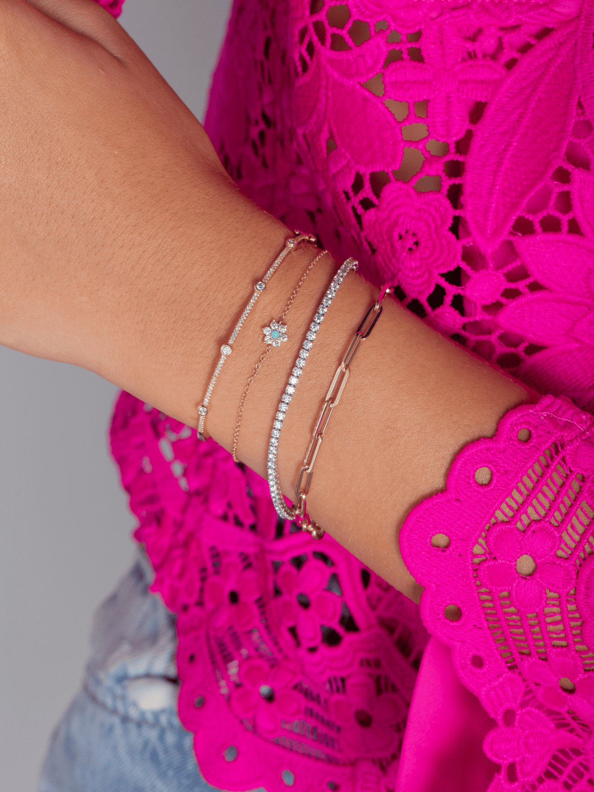 Leslie Diamond Bangle 14K - LeMel