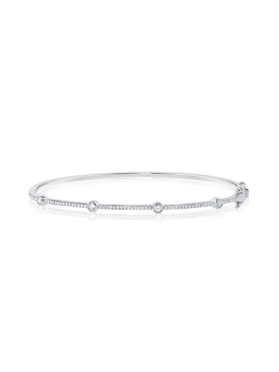 Leslie Diamond Bangle 14K - LeMel