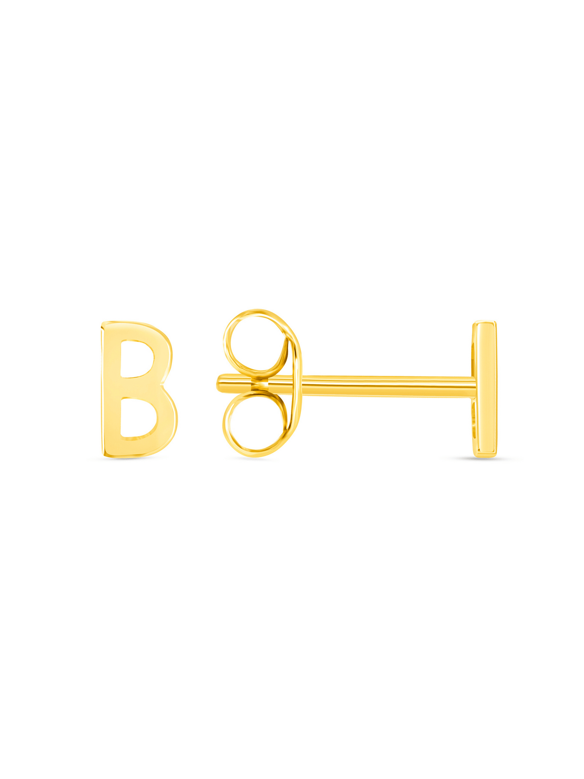 Initial Stud Earring 14K