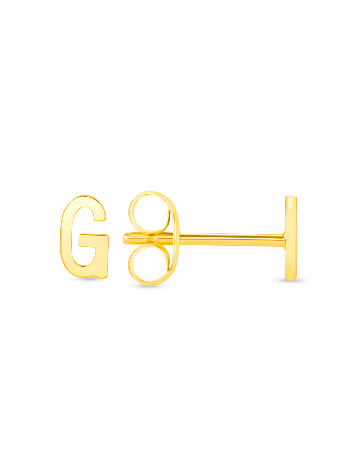 Initial Stud Earring 14K