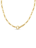 Image of: Link and Lock Mixed Chain 14K