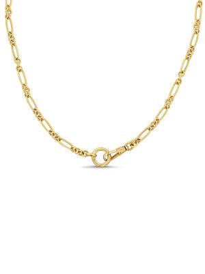 Link and Lock Mixed Chain 14K