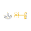 Diamond Lotus Stud 14K