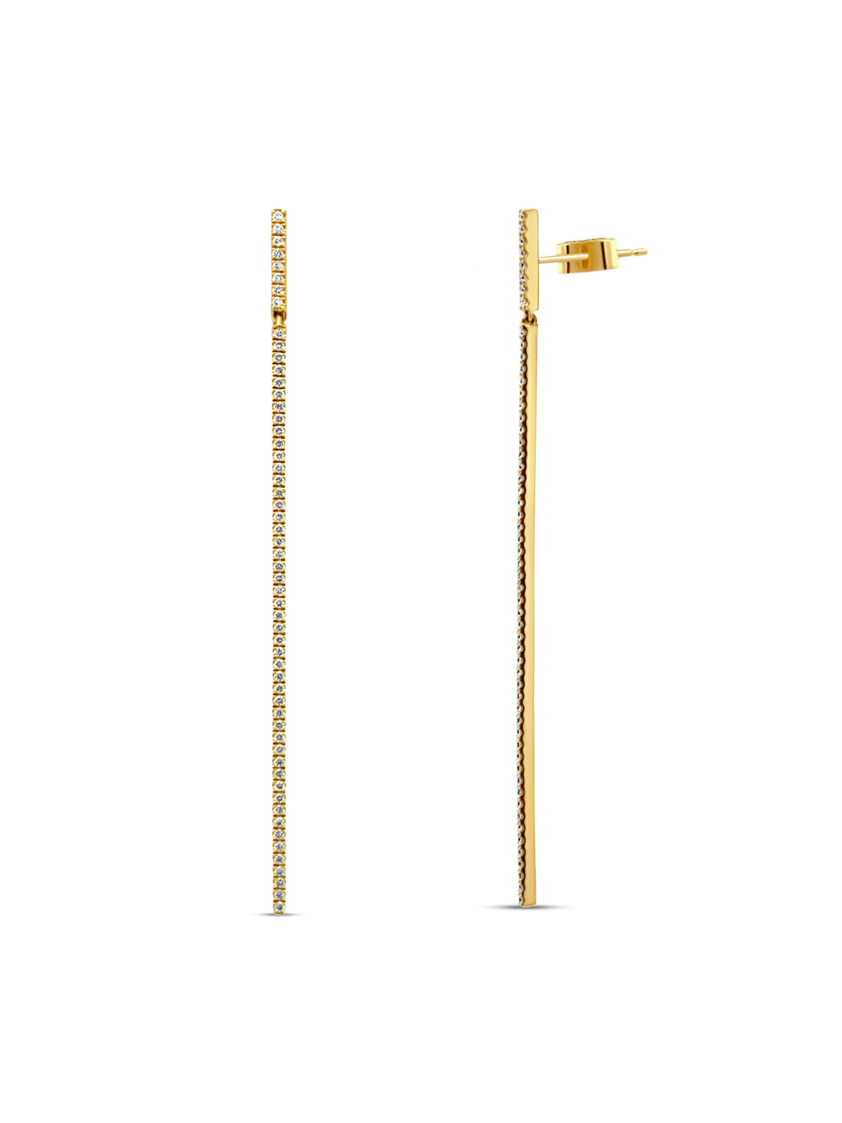 Matchstick Stud Earrings 14K