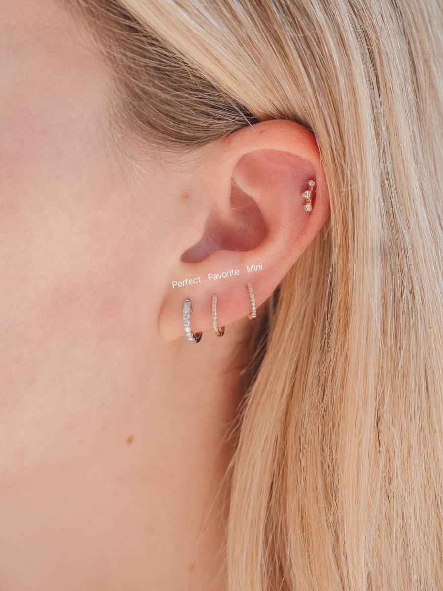 Mini Diamond Huggie 14K - LeMel