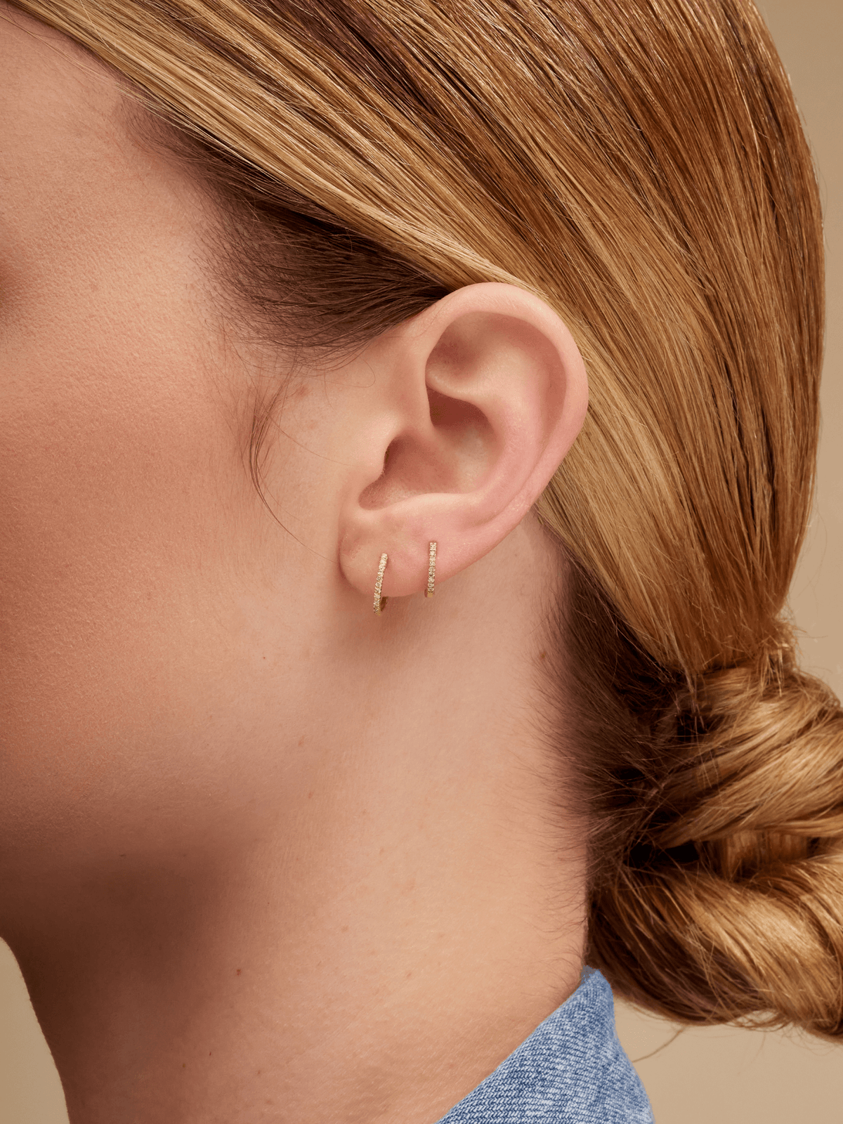 Mini Diamond Huggie 14K - LeMel