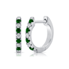 Mini Emerald and Diamond Huggie 14K - LeMel