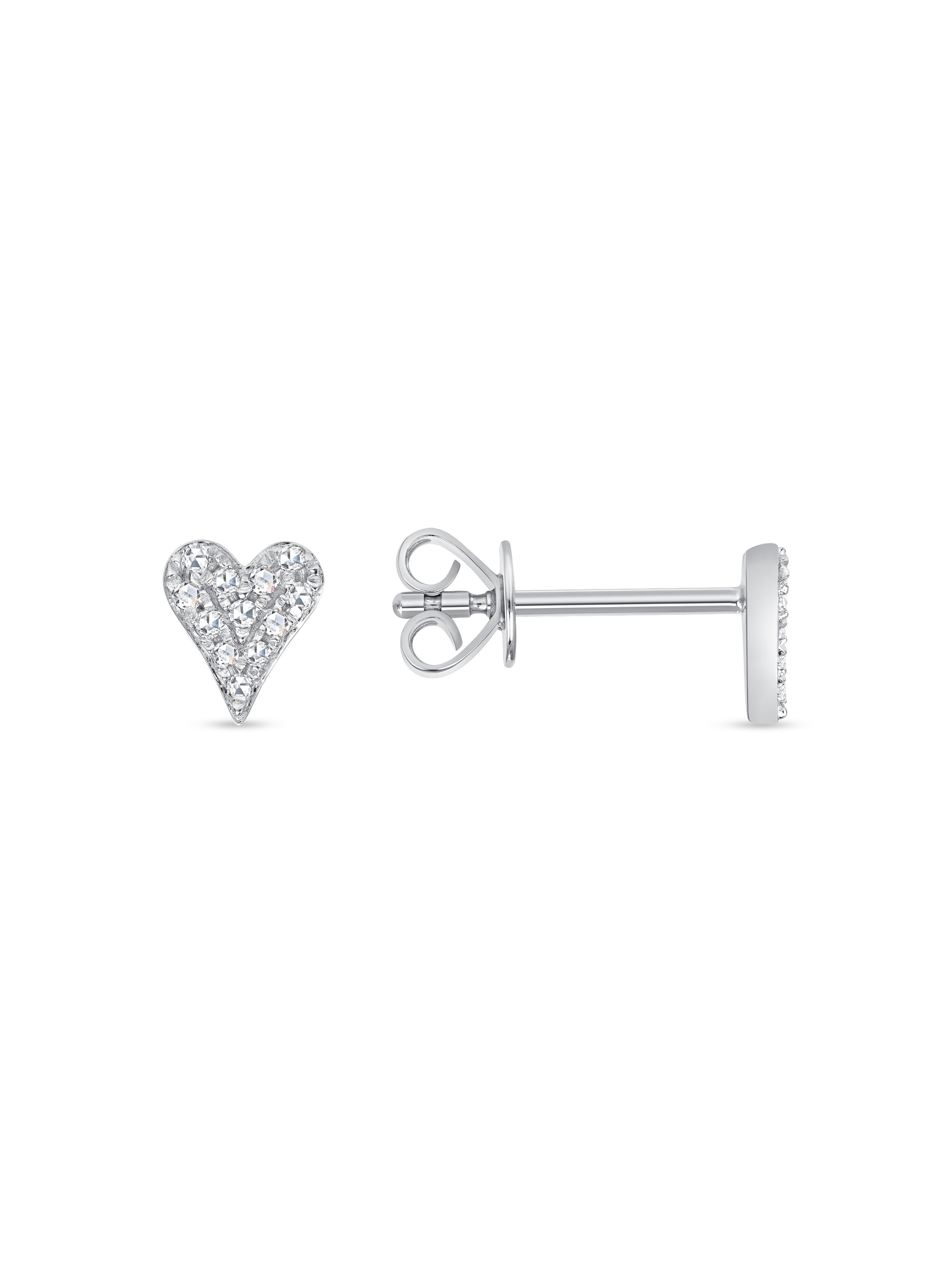 Jess Mini Heart Stud Earring 14K