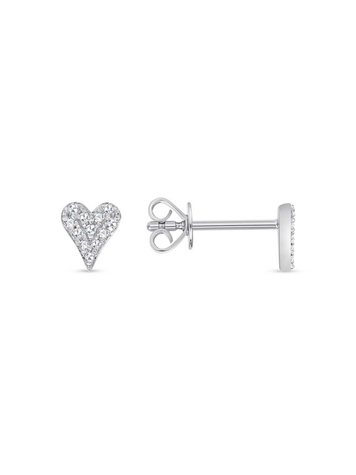Jess Mini Heart Stud Earring 14K